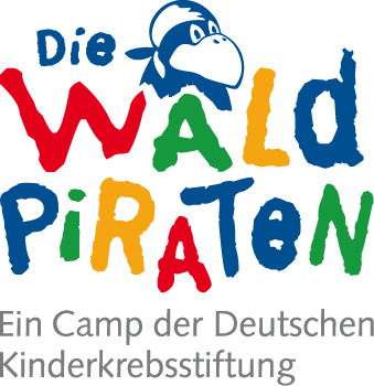 Logo der Waldpiraten aus bunten Buchstaben