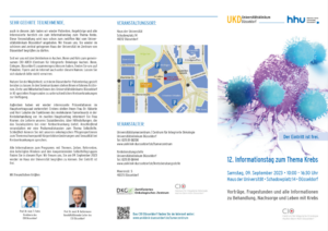 Flyer zum 12. Informationstag zum Thema Krebs