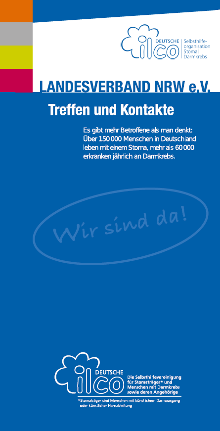 Titelseite ILCO-Flyer für Rehapatient*innen