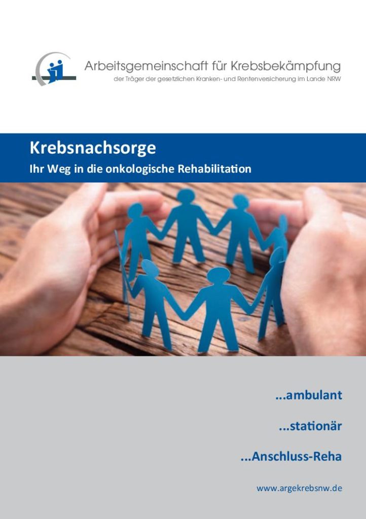 Titelseite Infobroschüre Krebsnachsorge