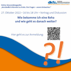 Ankündigung der DKFZ-Veranstaltung zur Rehabilitation