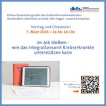 Ankündigung der DKFZ-Veranstaltung zum Integrationsamt