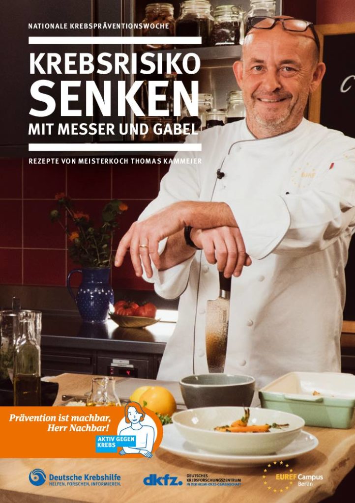 Titelblatt der Rezeptbroschüre mit Meisterkoch Thomas Kammeier