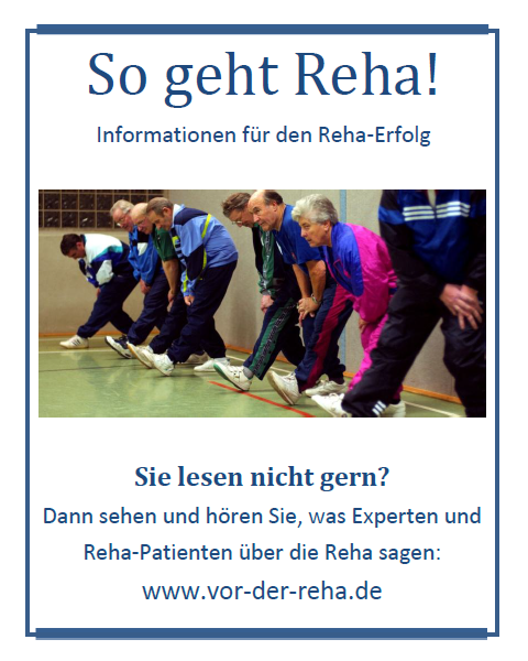 Titelseite des Info-Heftes "So geht Reha"