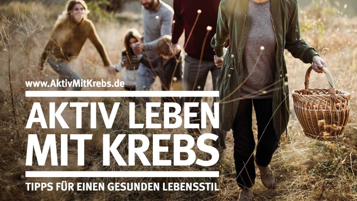 Titelbild der Broschüre "Aktiv leben mit Krebs"