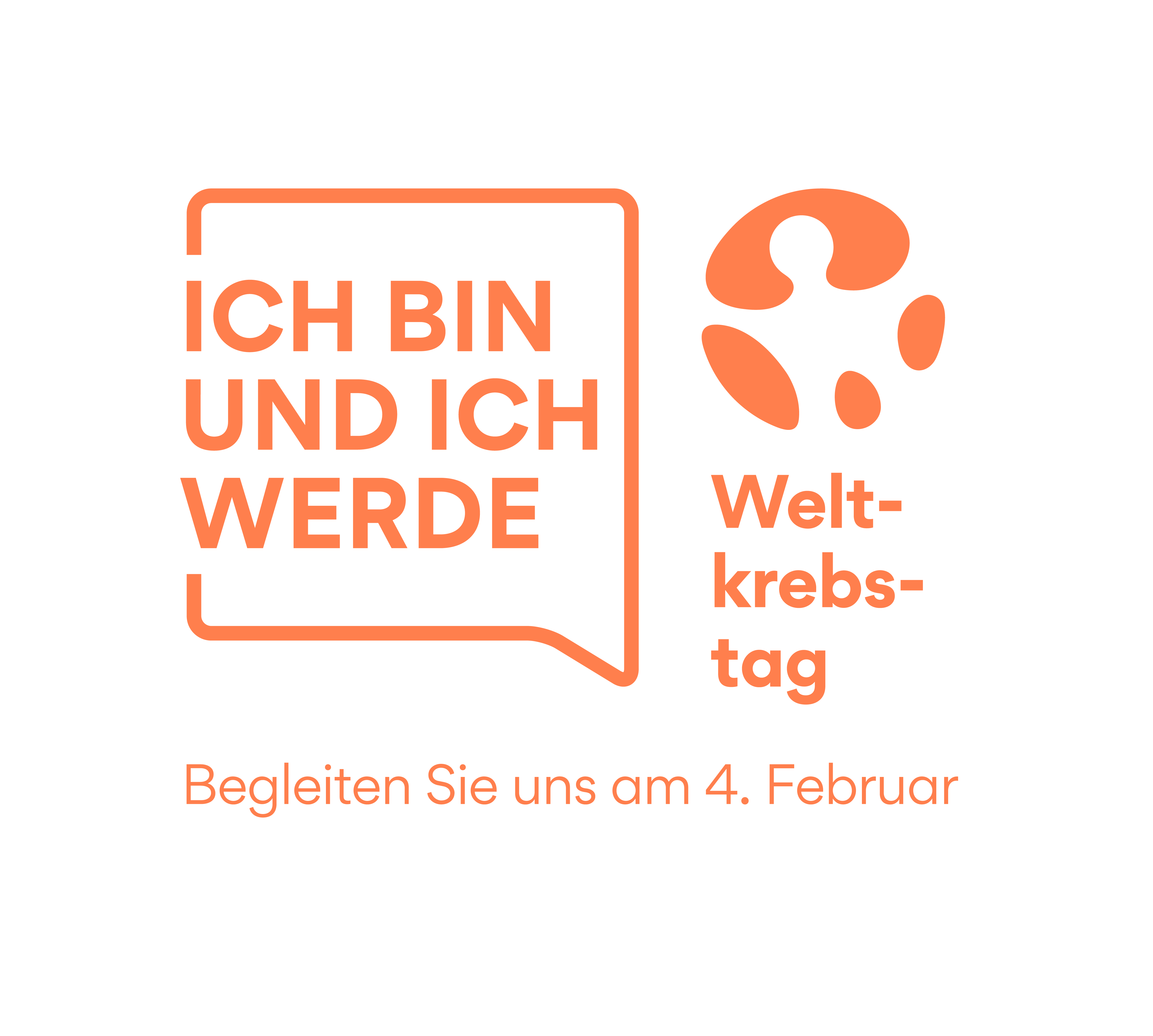 Logo mit Motto des Weltkrebstages 4. Februar