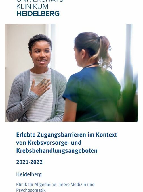 Flyer zur Studie über Zugangsbarrieren in der Krebsvorsorge